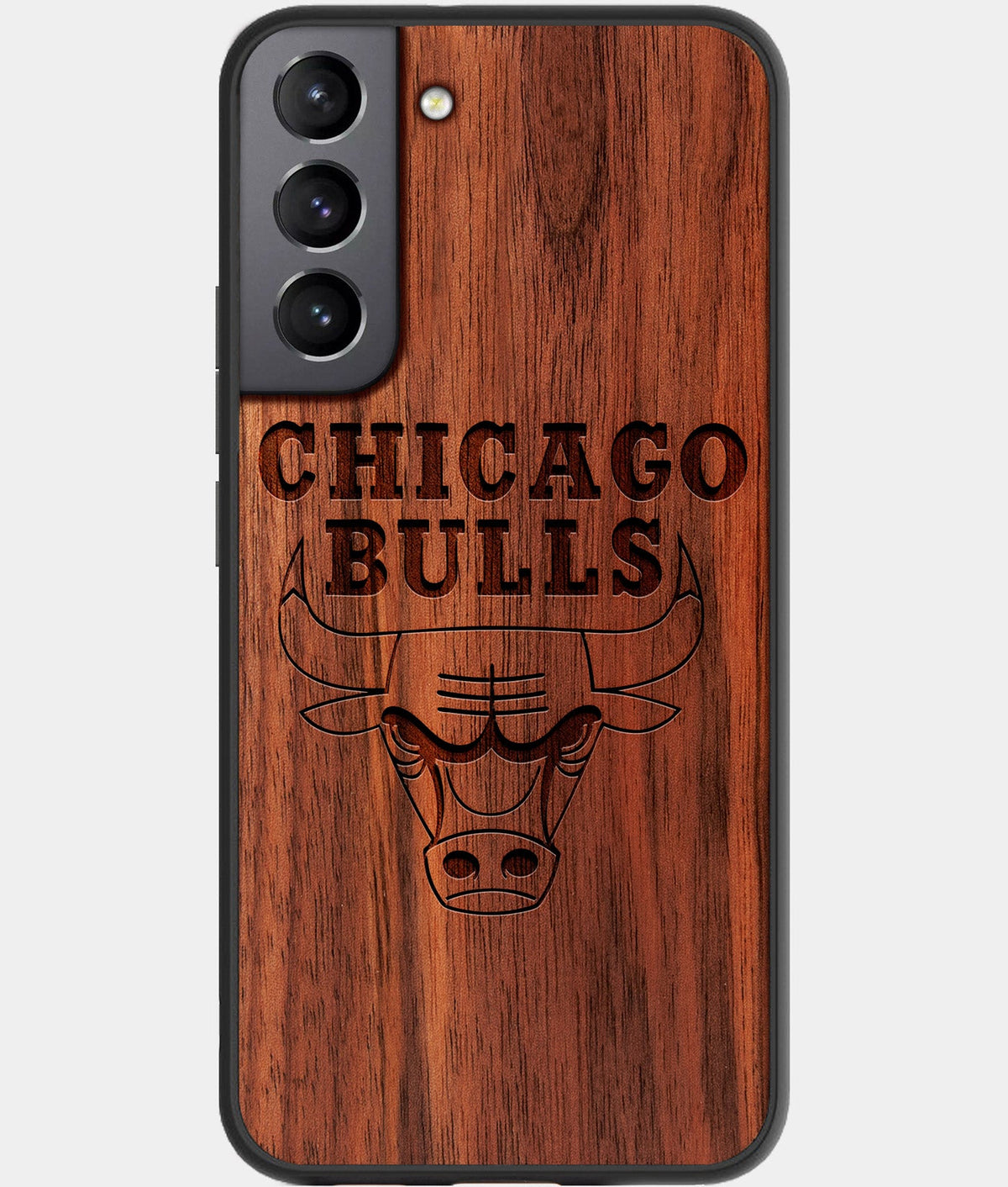 Best Wood Chicago Bulls Galaxy S23 Case - Custom Engraved Cover - Aldergrove & Oak