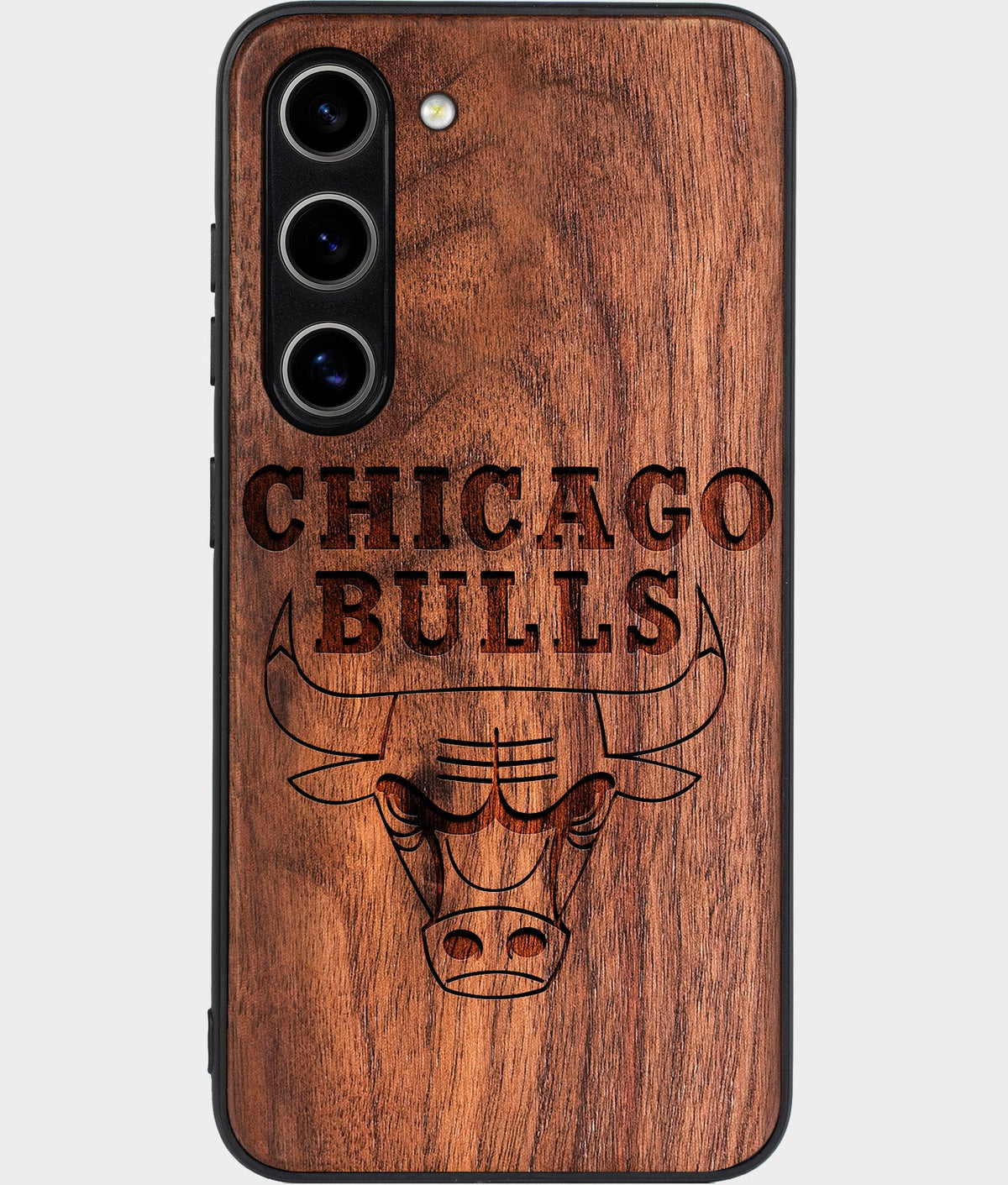 Best Wood Chicago Bulls Galaxy S25 Case - Custom Engraved Cover - Aldergrove & Oak