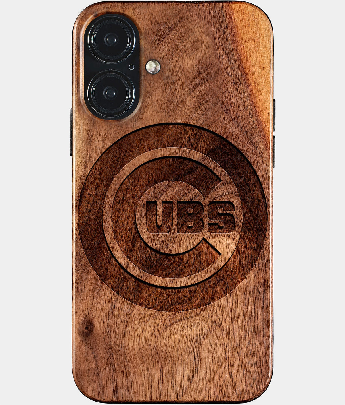 Eco-friendly Chicago Cubs iPhone 17 Case - Carved Wood Custom Chicago Cubs Gift For Him - Monogrammed Personalized iPhone 17 Cover By Aldergrove & Oak