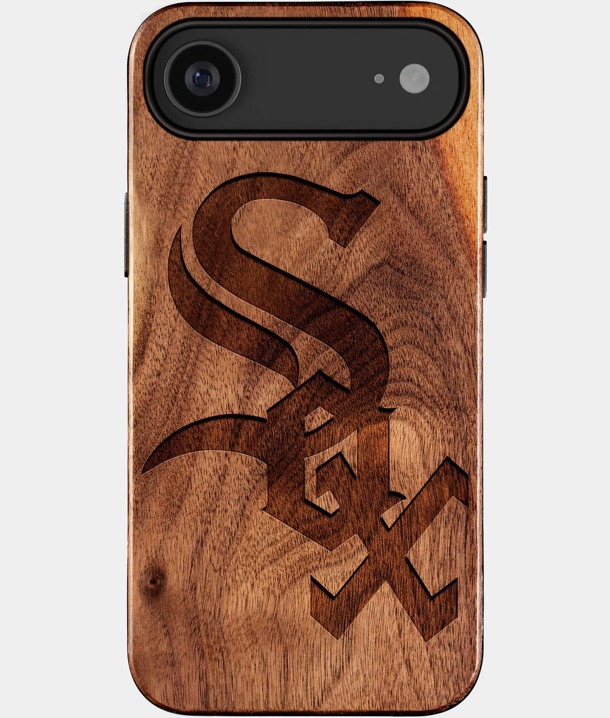 Eco-friendly Chicago White Sox iPhone 17 Air Case - Carved Wood Custom Chicago White Sox Gift For Him - Monogrammed Personalized iPhone 17 Air Cover By Aldergrove & Oak