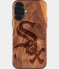 Eco-friendly Chicago White Sox iPhone 17 Case - Carved Wood Custom Chicago White Sox Gift For Him - Monogrammed Personalized iPhone 17 Cover By Aldergrove & Oak