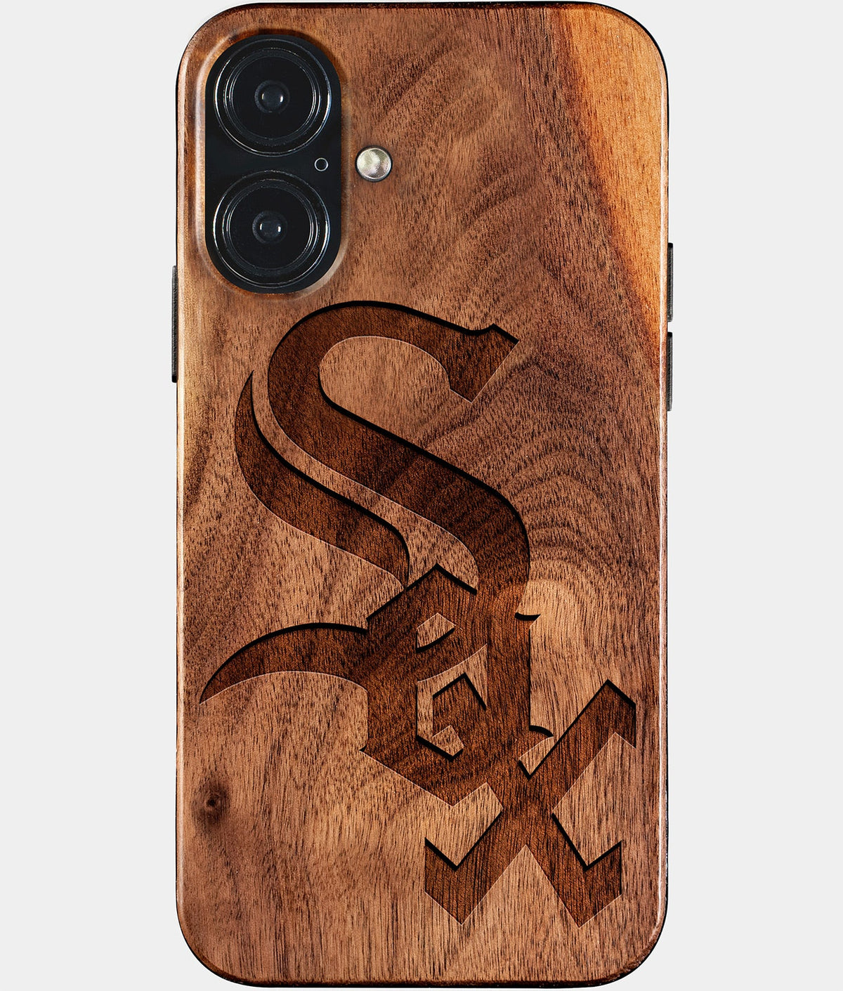 Eco-friendly Chicago White Sox iPhone 17 Case - Carved Wood Custom Chicago White Sox Gift For Him - Monogrammed Personalized iPhone 17 Cover By Aldergrove & Oak