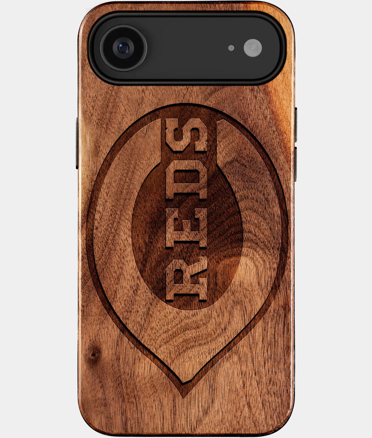 Eco-friendly Cincinnati Reds iPhone 17 Air Case - Carved Wood Custom Cincinnati Reds Gift For Him - Monogrammed Personalized iPhone 17 Air Cover By Aldergrove & Oak