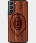 Best Wood Cincinnati Reds Samsung Galaxy S23 Case - Custom Engraved Cover - Aldergrove & Oak