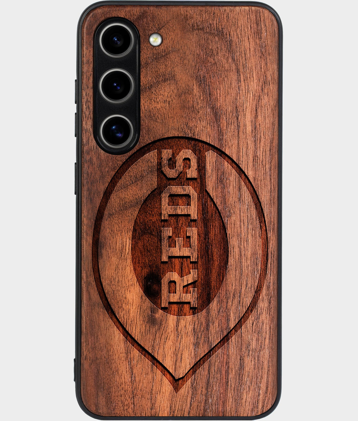 Best Wood Cincinnati Reds Galaxy S25 Case - Custom Engraved Cover - Aldergrove & Oak