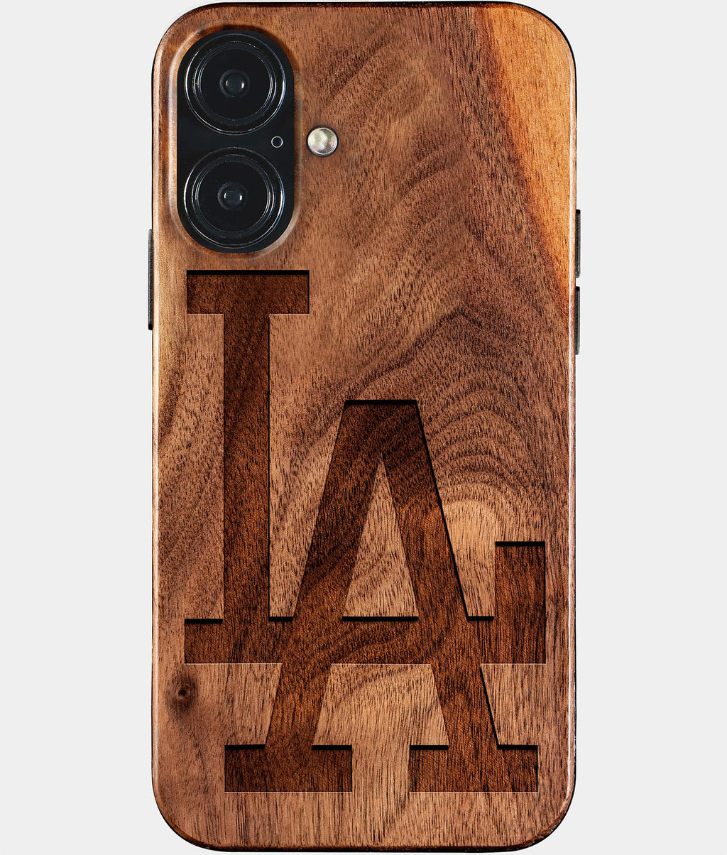 Eco-friendly Classic Los Angeles Dodgers iPhone 17 Case. Dodgers 2025 World Series Cases. Carved Wood Custom Los Angeles Dodgers Gift For Him - Monogrammed Personalized iPhone 17 Cover By Aldergrove & Oak