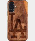 Eco-friendly Classic Los Angeles Dodgers iPhone 17 Case. Dodgers 2025 World Series Cases. Carved Wood Custom Los Angeles Dodgers Gift For Him - Monogrammed Personalized iPhone 17 Cover By Aldergrove & Oak