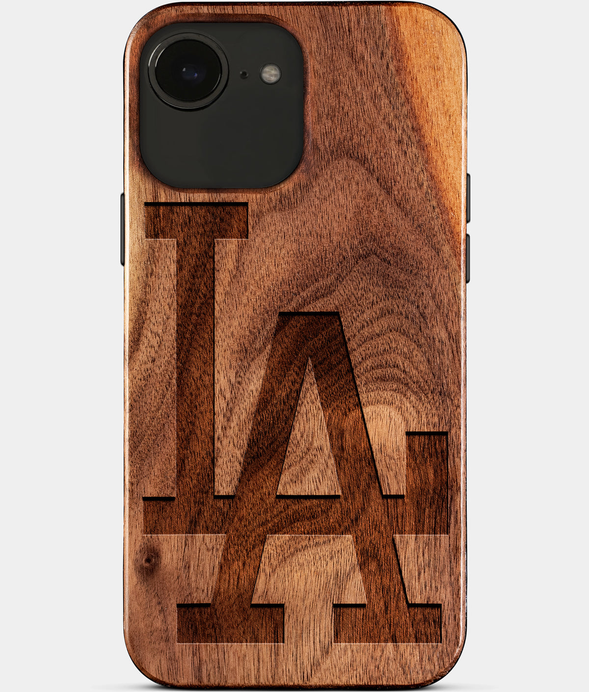 Eco-friendly Classic Los Angeles Dodgers iPhone 17e Case. Dodgers 2025 World Series Cases. Carved Wood Custom Los Angeles Dodgers Gift For Him - Monogrammed Personalized iPhone 17e Cover By Aldergrove & Oak
