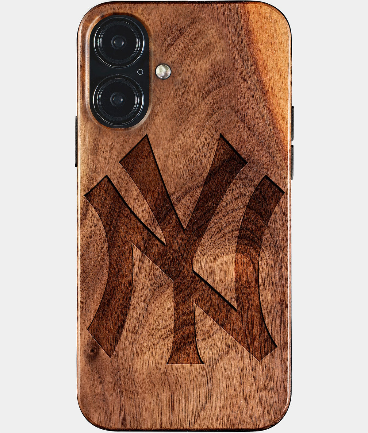 Eco-friendly Classic New York Yankees iPhone 17 Case - Carved Wood Custom New York Yankees Gift For Him - Monogrammed Personalized iPhone 17 Cover By Aldergrove & Oak
