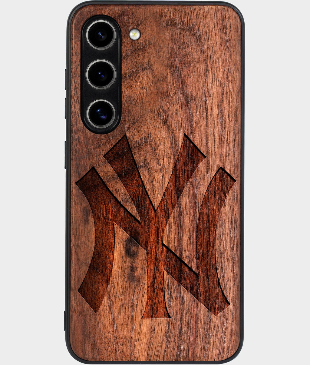 Best Wood New York Yankees Galaxy S26 Case - Custom Engraved Cover - Cover Classic - Aldergrove & Oak