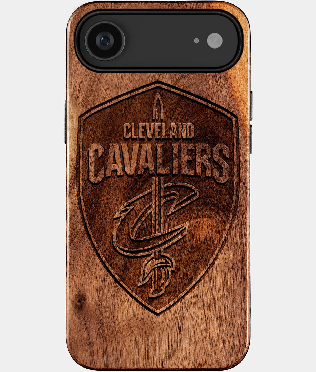 Eco-friendly Cleveland Cavaliers iPhone 17 Air Case - Carved Wood Custom Cleveland Cavaliers Gift For Him - Monogrammed Personalized iPhone 17 Air Cover By Aldergrove & Oak