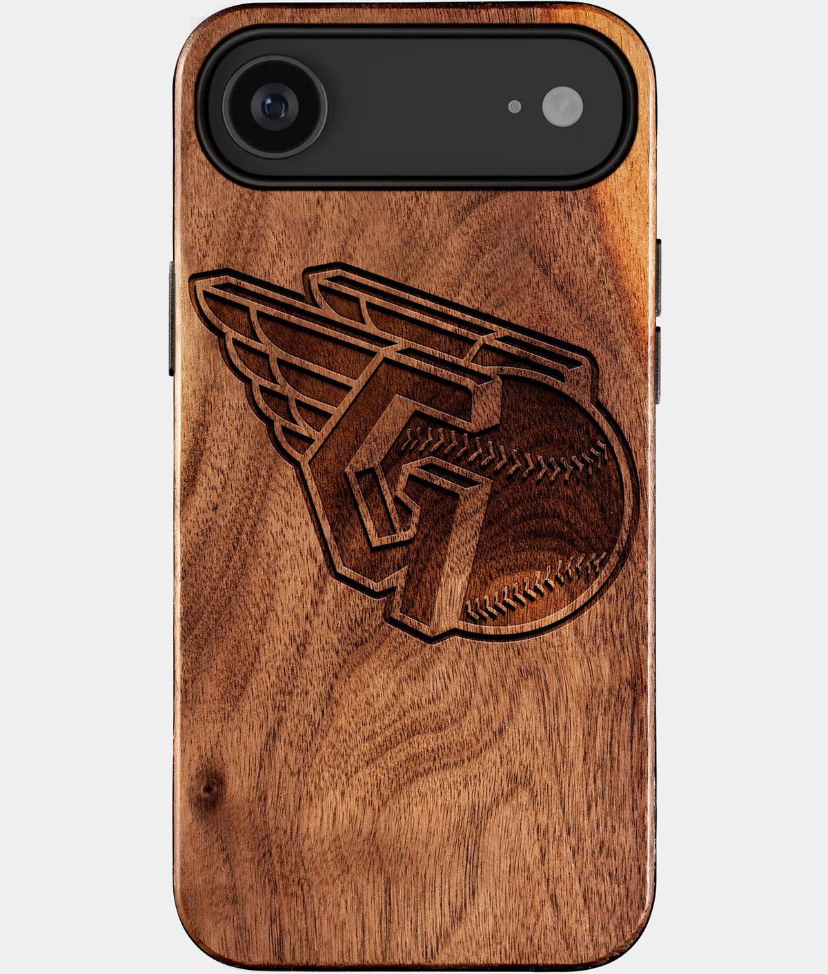 Eco-friendly Cleveland Guardians iPhone 17 Air Case - Carved Wood Custom Cleveland Guardians Gift For Him - Monogrammed Personalized iPhone 17 Air Cover By Aldergrove & Oak