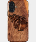 Eco-friendly Cleveland Guardians iPhone 17 Case - Carved Wood Custom Cleveland Guardians Gift For Him - Monogrammed Personalized iPhone 17 Cover By Aldergrove & Oak