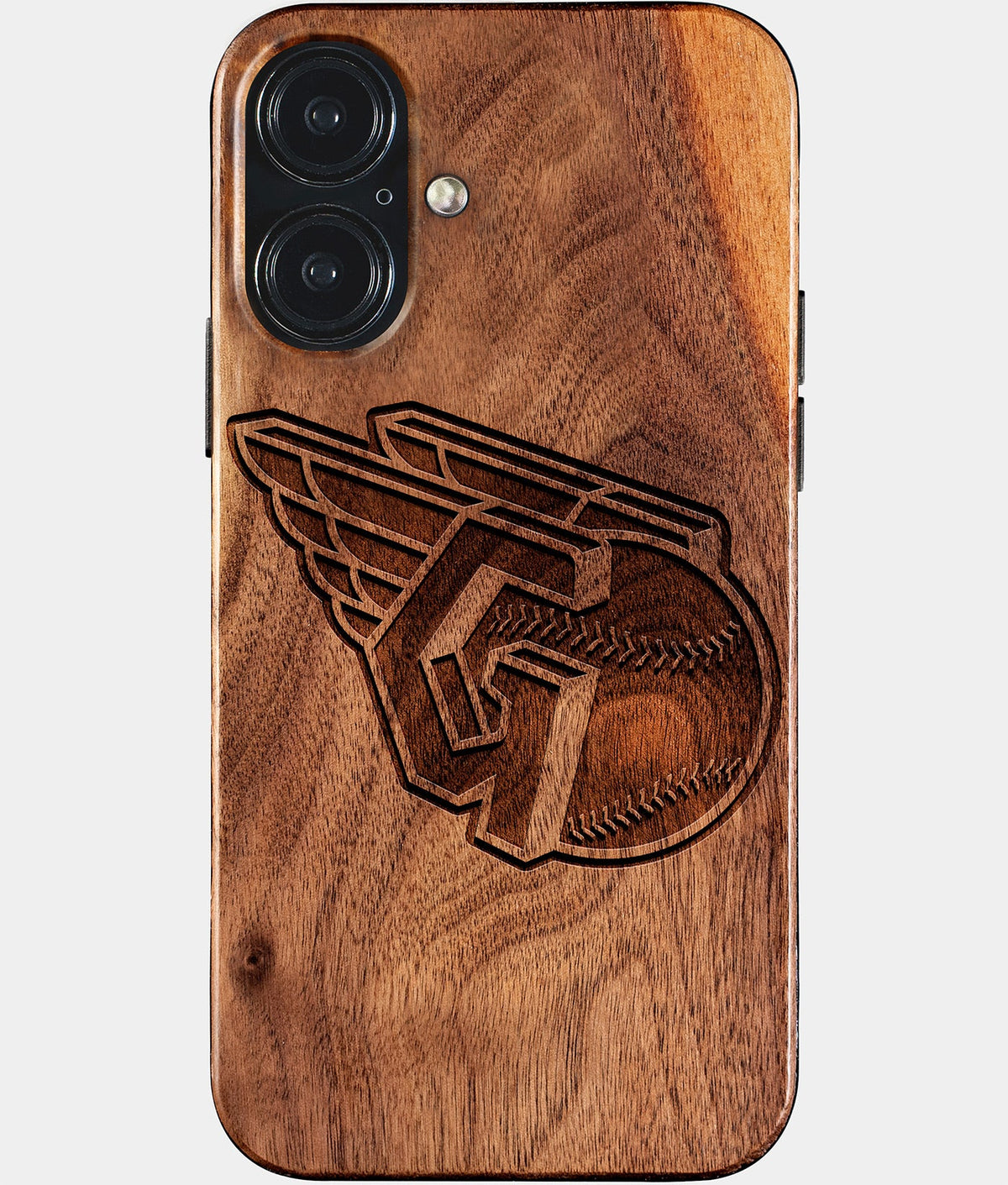 Eco-friendly Cleveland Guardians iPhone 17 Case - Carved Wood Custom Cleveland Guardians Gift For Him - Monogrammed Personalized iPhone 17 Cover By Aldergrove & Oak