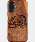 Eco-friendly Colorado Avalanche iPhone 17 Case - Carved Wood Custom Colorado Avalanche Gift For Him - Monogrammed Personalized iPhone 17 Cover By Aldergrove & Oak