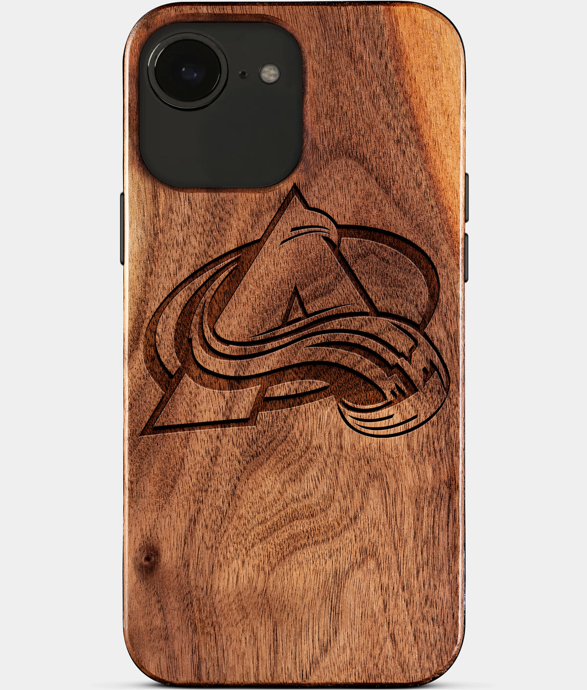 Eco-friendly Colorado Avalanche iPhone 17e Case - Carved Wood Custom Colorado Avalanche Gift For Him - Monogrammed Personalized iPhone 17e Cover By Aldergrove & Oak