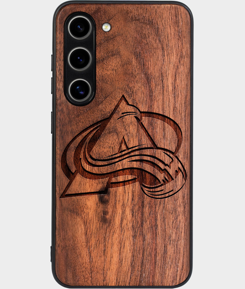 Best Wood Colorado Avalanche Galaxy S26 Case - Custom Engraved Cover - Aldergrove & Oak
