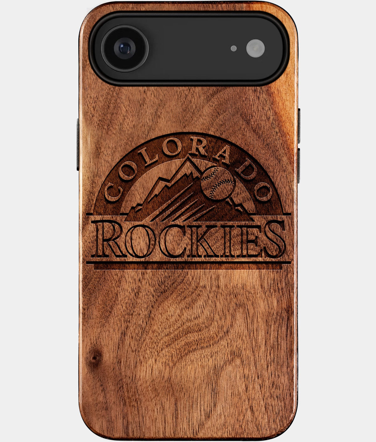 Eco-friendly Colorado Rockies iPhone 17 Air Case - Carved Wood Custom Colorado Rockies Gift For Him - Monogrammed Personalized iPhone 17 Air Cover By Aldergrove & Oak