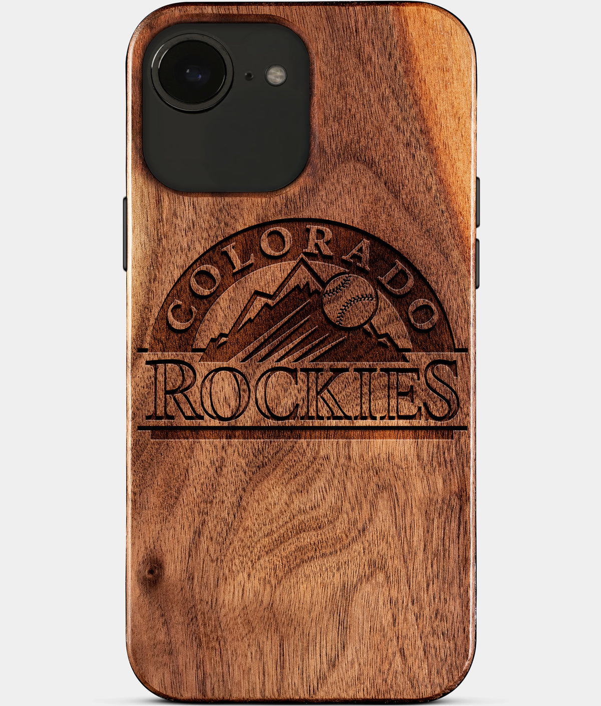 Eco-friendly Colorado Rockies iPhone 17e Case - Carved Wood Custom Colorado Rockies Gift For Him - Monogrammed Personalized iPhone 17e Cover By Aldergrove & Oak