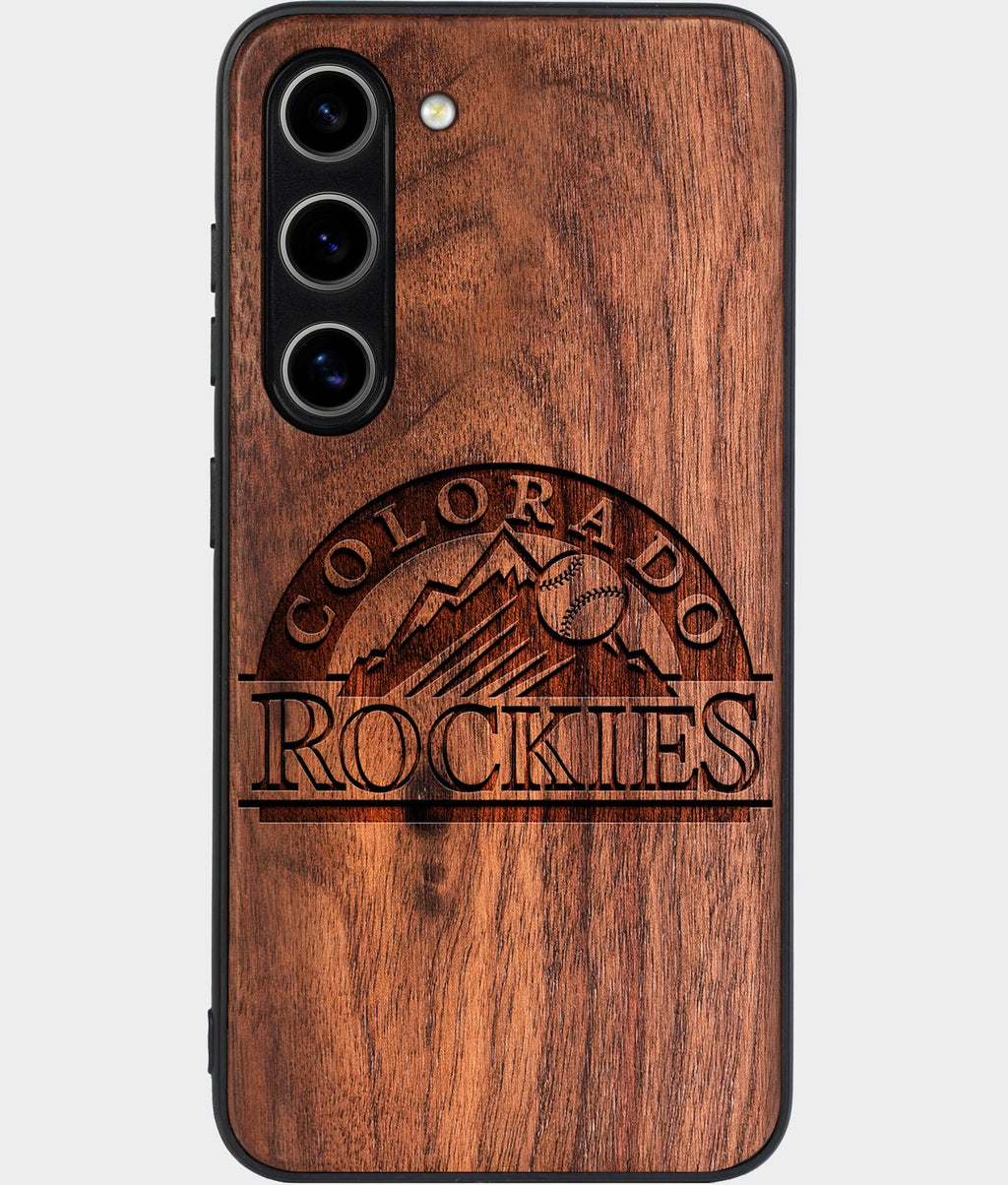 Best Wood Colorado Rockies Galaxy S24 Case - Custom Engraved Cover - Aldergrove & Oak
