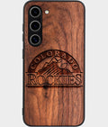 Best Wood Colorado Rockies Samsung Galaxy S24 Case - Custom Engraved Cover - Aldergrove & Oak