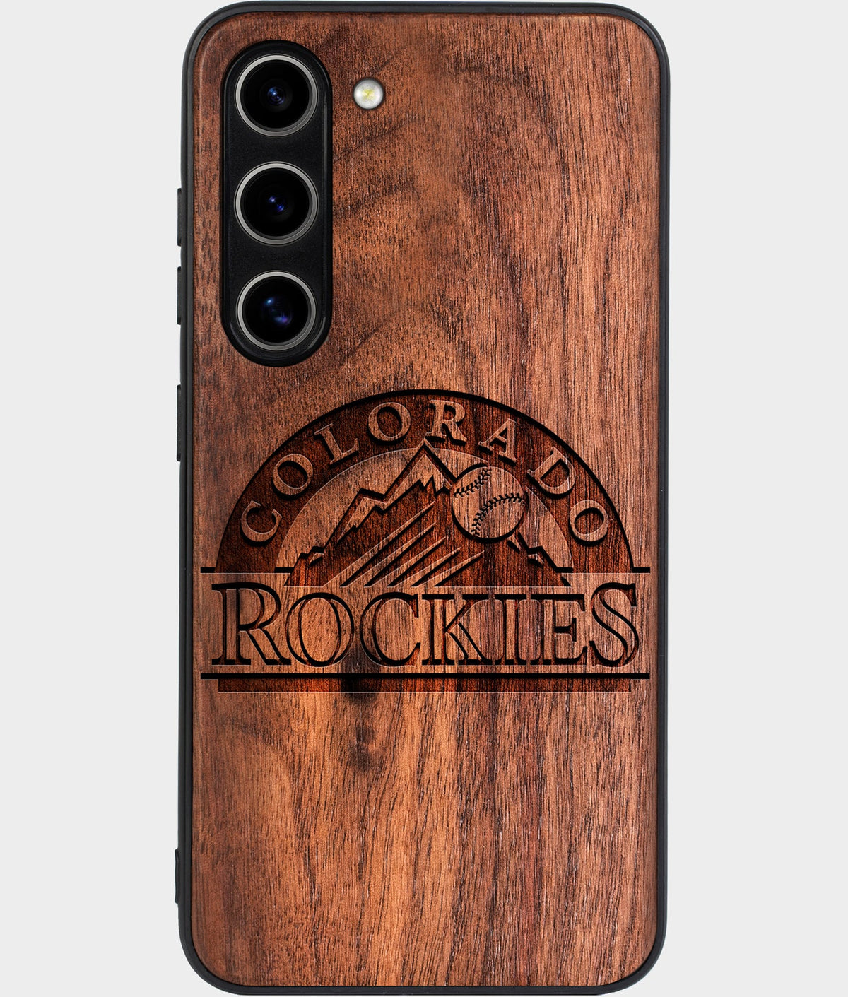 Best Wood Colorado Rockies Samsung Galaxy S26 Case - Custom Engraved Cover - Aldergrove & Oak
