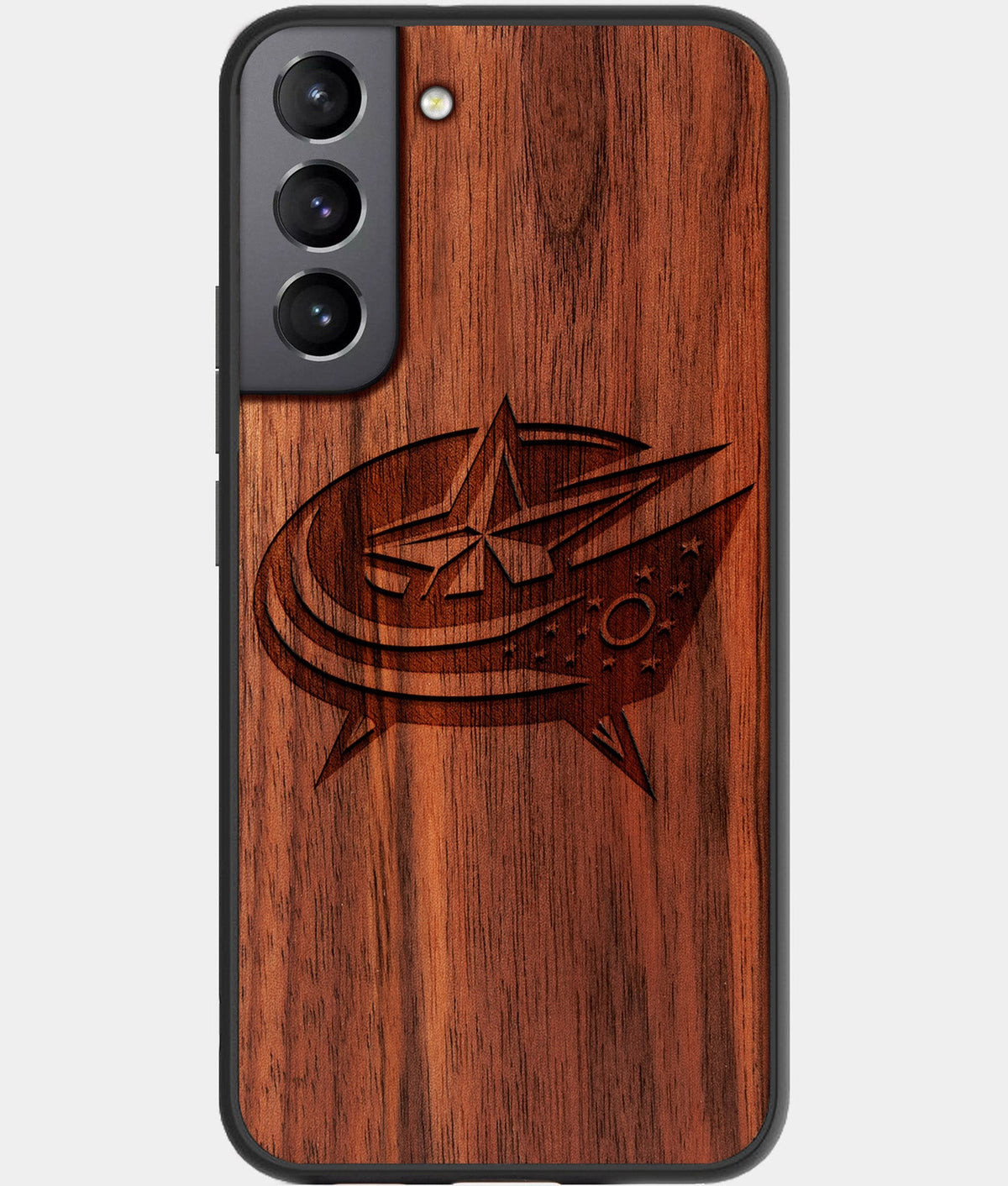 Best Wood Columbus Blue Jackets Galaxy S23 Case - Custom Engraved Cover - Aldergrove & Oak