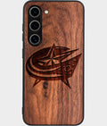 Best Wood Columbus Blue Jackets Samsung Galaxy S26 Case - Custom Engraved Cover - Aldergrove & Oak
