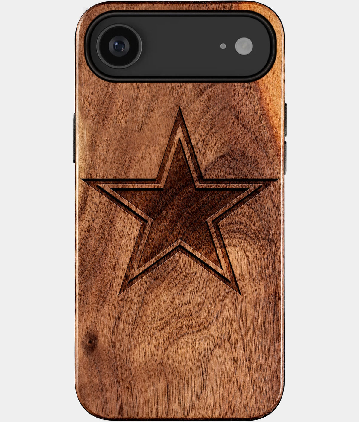 Eco-friendly Dallas Cowboys iPhone 17 Air Case - Carved Wood Custom Dallas Cowboys Gift For Him - Monogrammed Personalized iPhone 17 Air Cover By Aldergrove & Oak