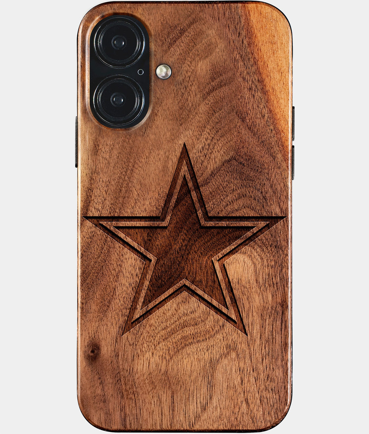 Eco-friendly Dallas Cowboys iPhone 17 Case - Carved Wood Custom Dallas Cowboys Gift For Him - Monogrammed Personalized iPhone 17 Cover By Aldergrove & Oak