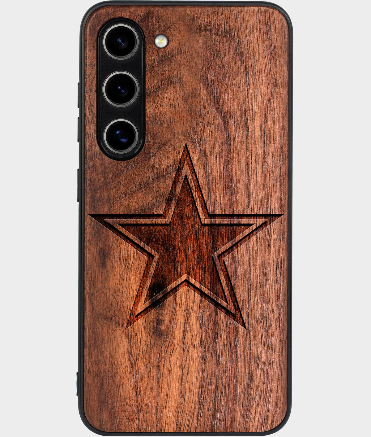 Best Wood Dallas Cowboys Samsung Galaxy S25 Case - Custom Engraved Cover - Aldergrove & Oak