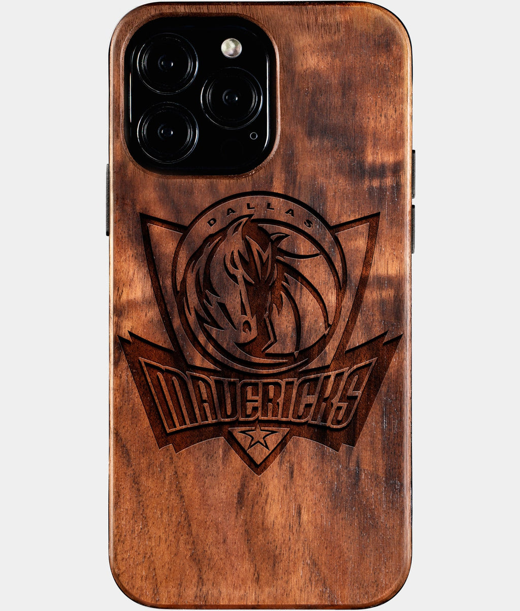 Custom Dallas Mavericks iPhone 16/16 Pro/16 Pro Max/16 Plus Case - Wood Mavericks Cover - Eco-friendly Dallas Mavericks iPhone 16 Case - Carved Wood Custom Dallas Mavericks Gift For Him - Monogrammed Personalized iPhone 16 Cover By Aldergrove & Oak