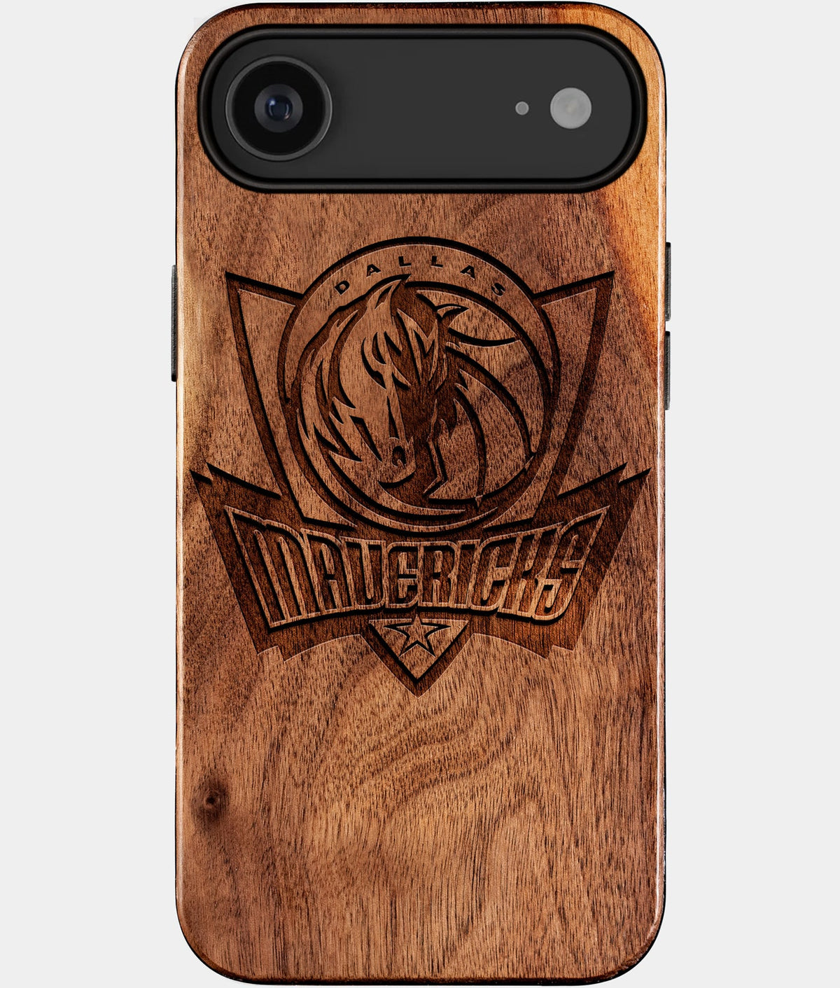 Eco-friendly Dallas Mavericks iPhone 17 Air Case - Carved Wood Custom Dallas Mavericks Gift For Him - Monogrammed Personalized iPhone 17 Air Cover By Aldergrove & Oak