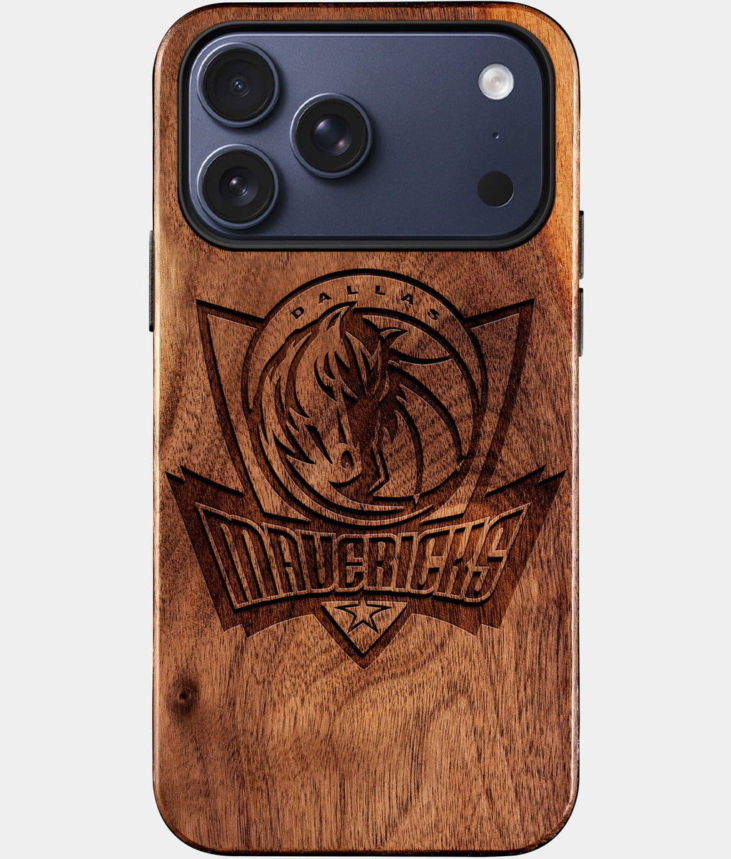 Custom Dallas Mavericks iPhone 17/17 Pro/17 Pro Max/17 Air Case - Wood Mavericks Cover - Eco-friendly Dallas Mavericks iPhone 17 Case - Carved Wood Custom Dallas Mavericks Gift For Him - Monogrammed Personalized iPhone 17 Cover By Aldergrove & Oak