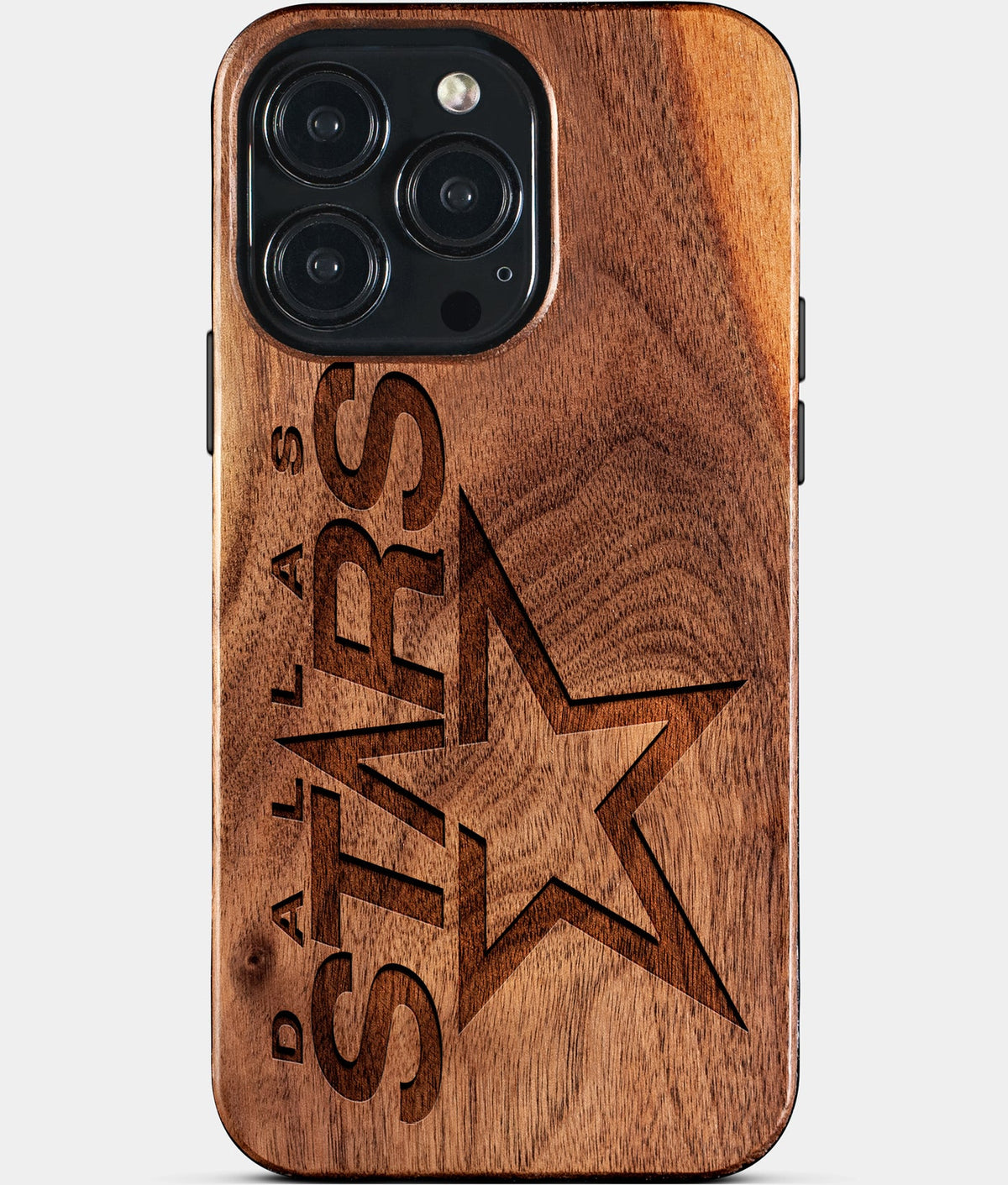 Custom Dallas Stars iPhone 15/15 Pro/15 Pro Max/15 Plus Case - Wood Dallas Stars Cover - Eco-friendly Dallas Stars iPhone 15 Case - Carved Wood Custom Dallas Stars Gift For Him - Monogrammed Personalized iPhone 15 Cover By Aldergrove & Oak