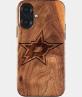 Eco-friendly Dallas Stars iPhone 17 Case - Carved Wood Custom Dallas Stars Gift For Him - Monogrammed Personalized iPhone 17 Cover By Aldergrove & Oak