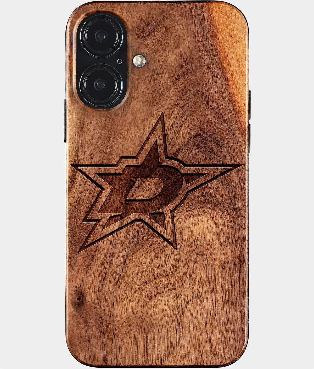 Eco-friendly Dallas Stars iPhone 17 Case - Carved Wood Custom Dallas Stars Gift For Him - Monogrammed Personalized iPhone 17 Cover By Aldergrove & Oak