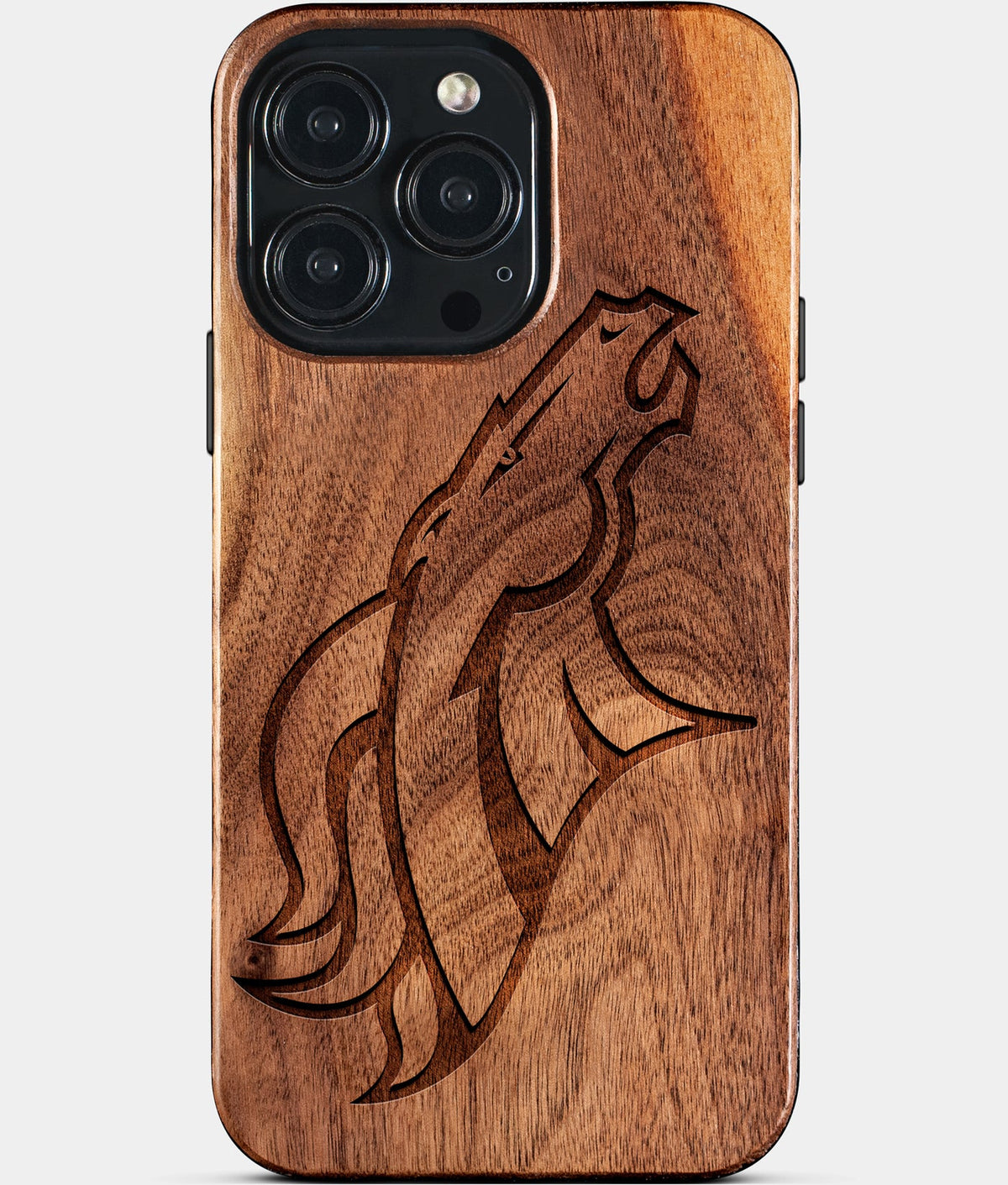 Custom Denver Broncos iPhone 15/15 Pro/15 Pro Max/15 Plus Case - Wood Broncos Cover - Eco-friendly Denver Broncos iPhone 15 Case - Carved Wood Custom Denver Broncos Gift For Him - Monogrammed Personalized iPhone 15 Cover By Aldergrove & Oak