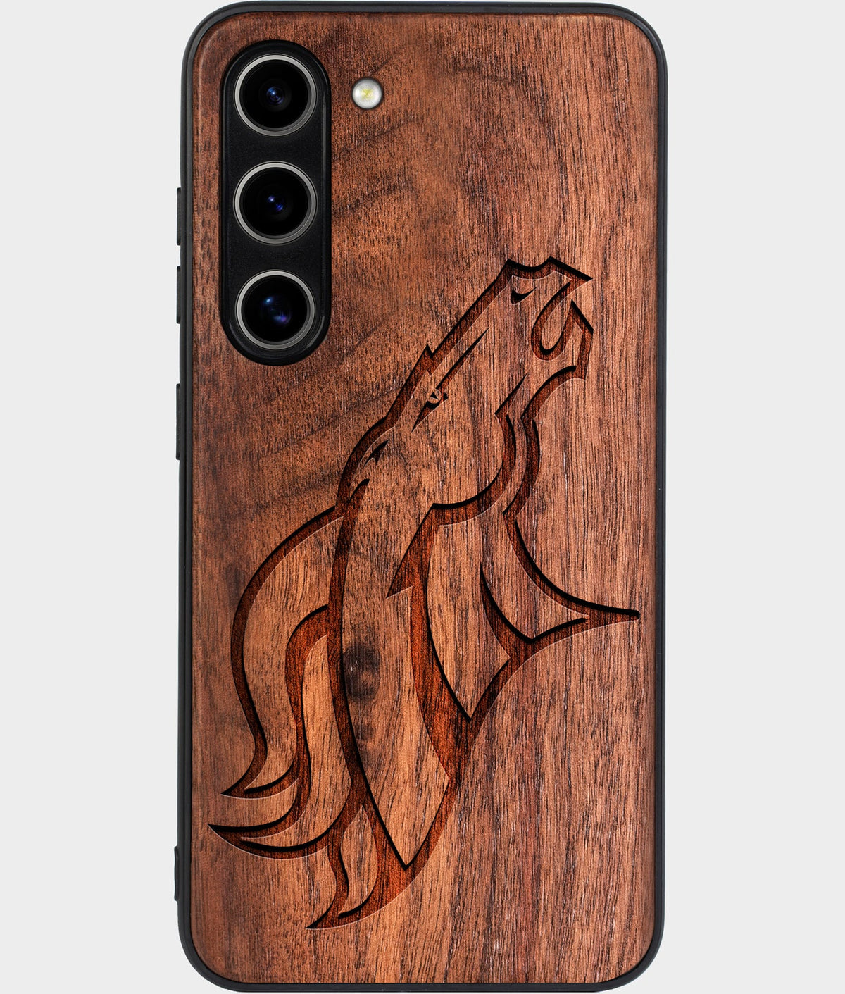 Best Wood Denver Broncos Galaxy S24 Case - Custom Engraved Cover - Aldergrove & Oak