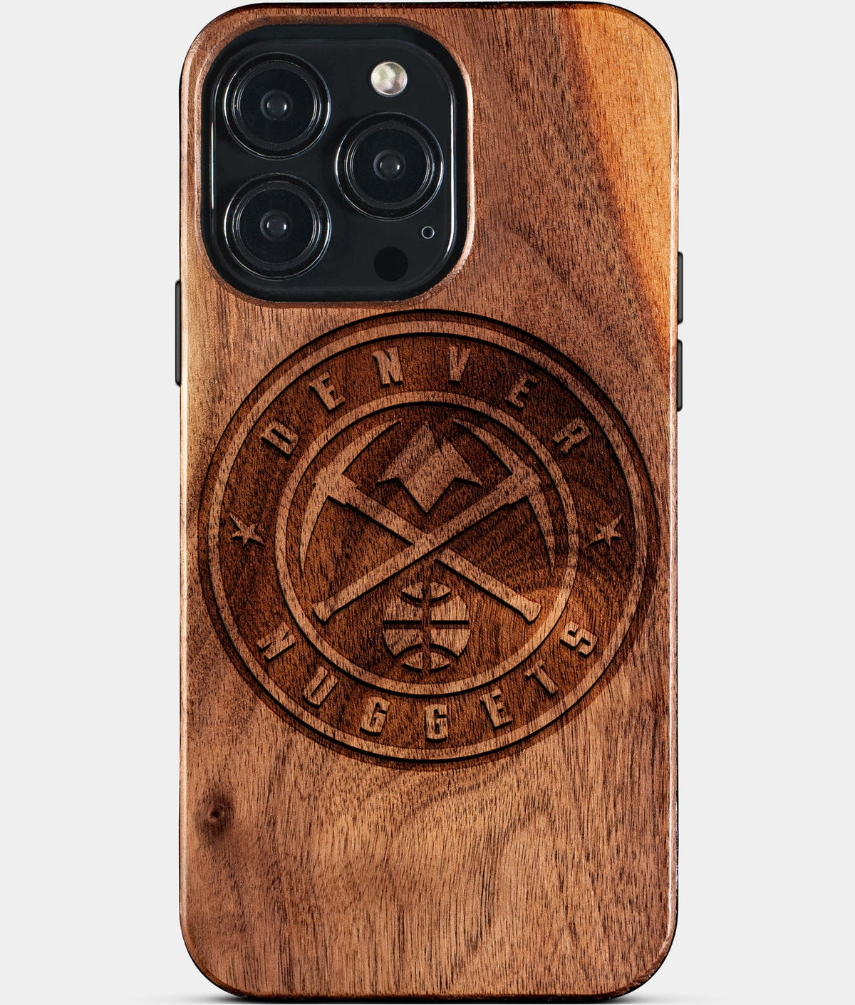 Custom Denver Nuggets iPhone 15/15 Pro/15 Pro Max/15 Plus Case - Wood Nuggets Cover - Eco-friendly Denver Nuggets iPhone 15 Case - Carved Wood Custom Denver Nuggets Gift For Him - Monogrammed Personalized iPhone 15 Cover By Aldergrove & Oak