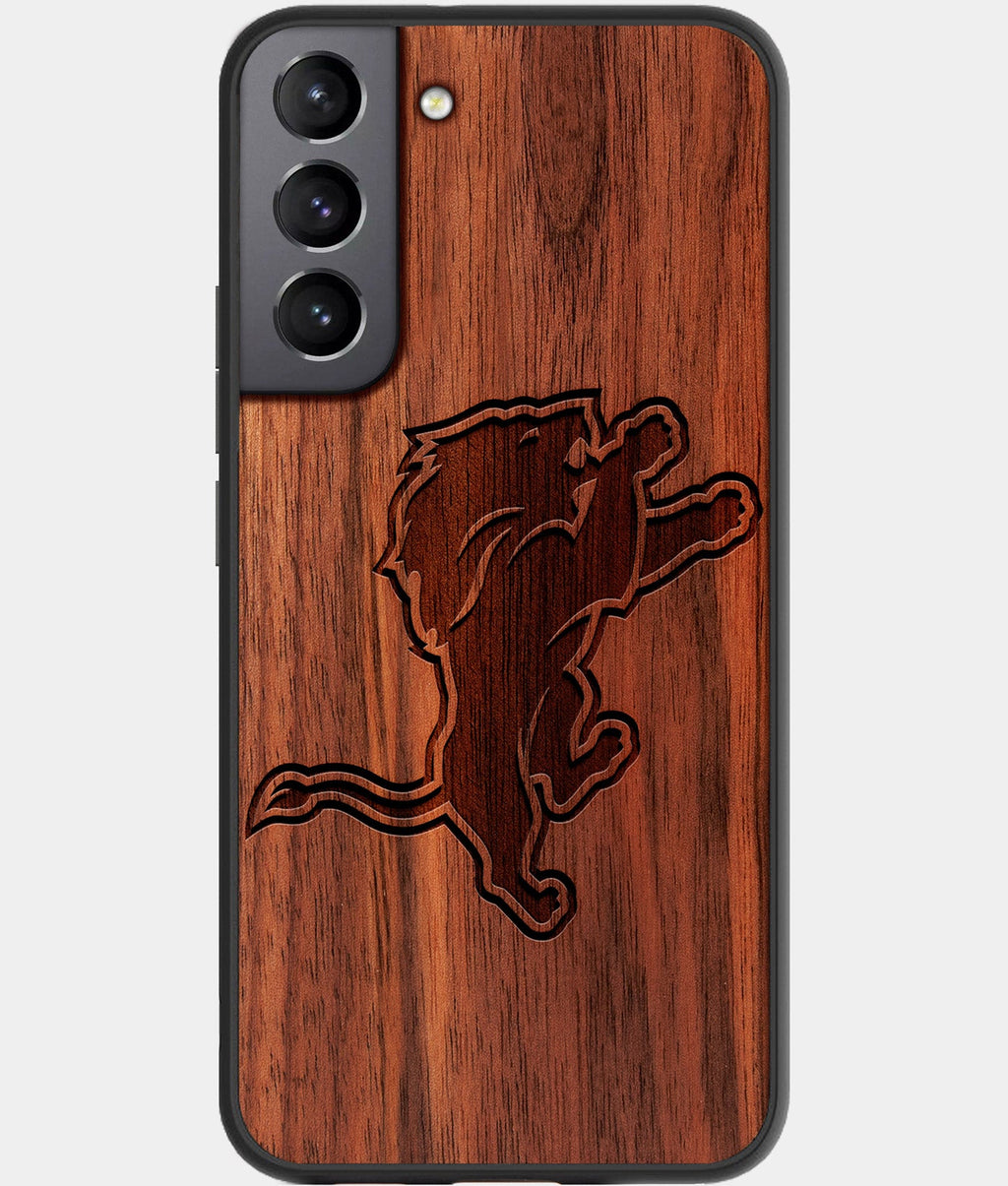 Best Wood Detroit Lions Galaxy S23 Case - Custom Engraved Cover - Aldergrove & Oak