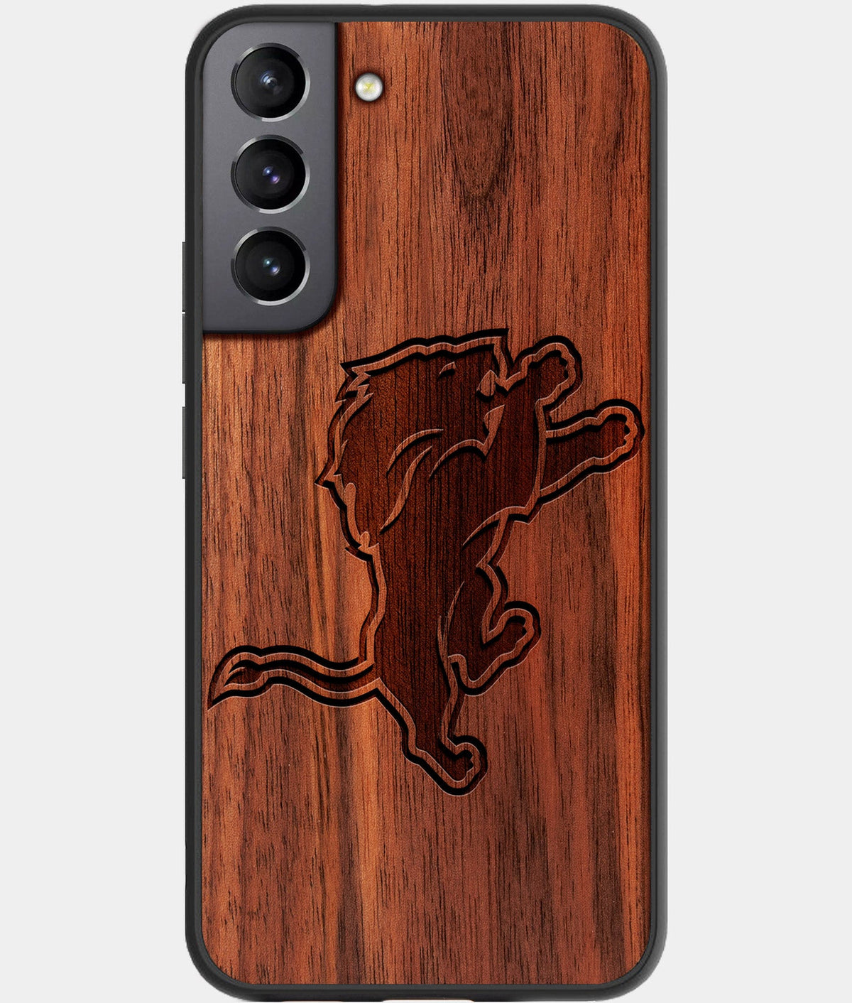 Best Wood Detroit Lions Samsung Galaxy S23 Case - Custom Engraved Cover - Aldergrove & Oak