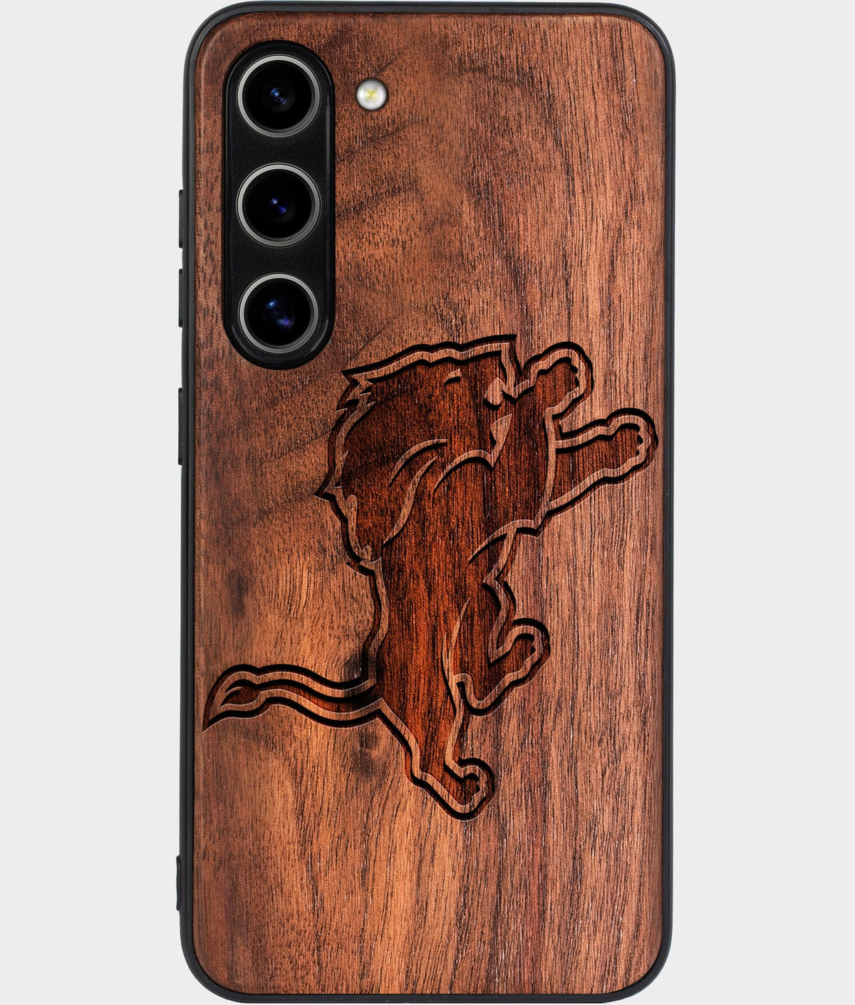 Best Wood Detroit Lions Galaxy S26 Case - Custom Engraved Cover - Aldergrove & Oak