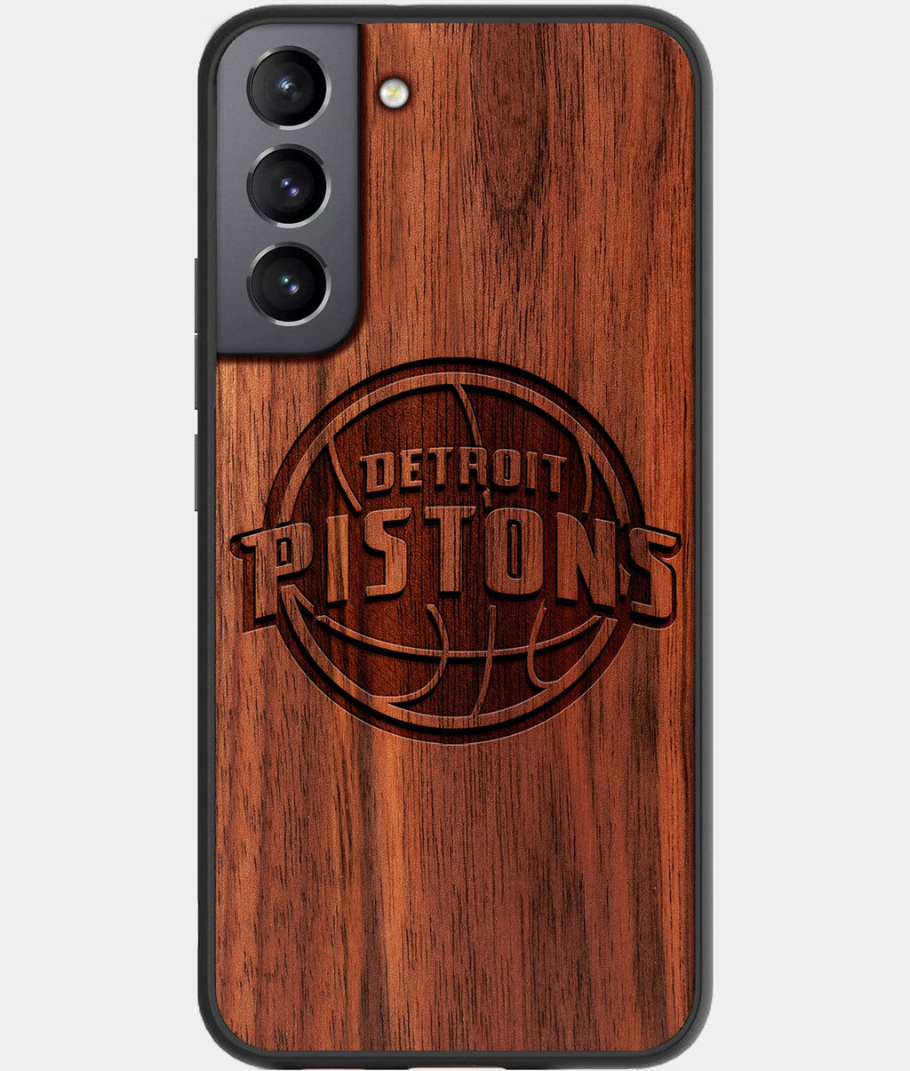 Best Wood Detroit Pistons Samsung Galaxy S23 Case - Custom Engraved Cover - Aldergrove & Oak
