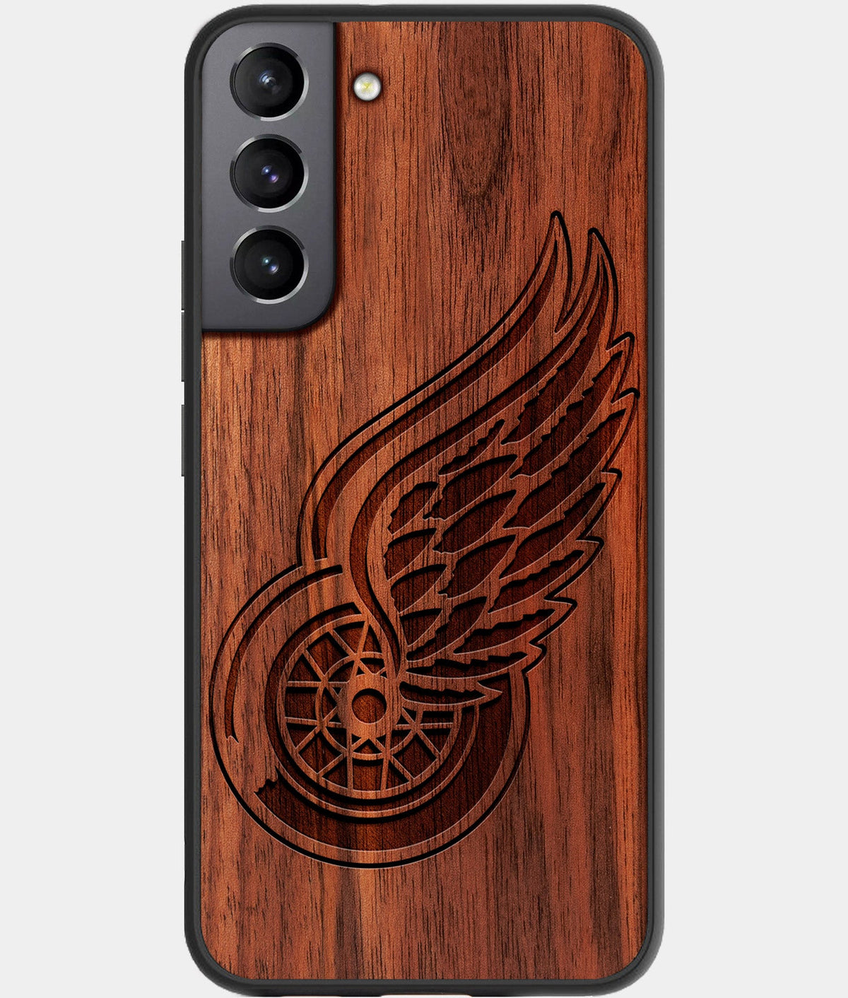 Best Wood Detroit Red Wings Galaxy S23 Case - Custom Engraved Cover - Aldergrove & Oak