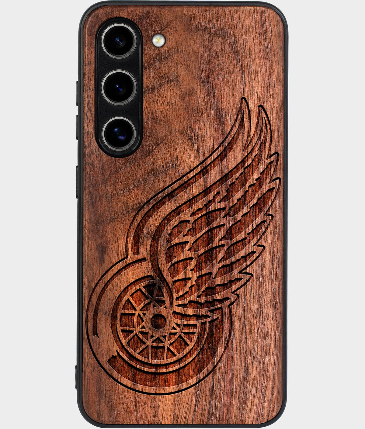 Best Wood Detroit Red Wings Galaxy S26 Case - Custom Engraved Cover - Aldergrove & Oak