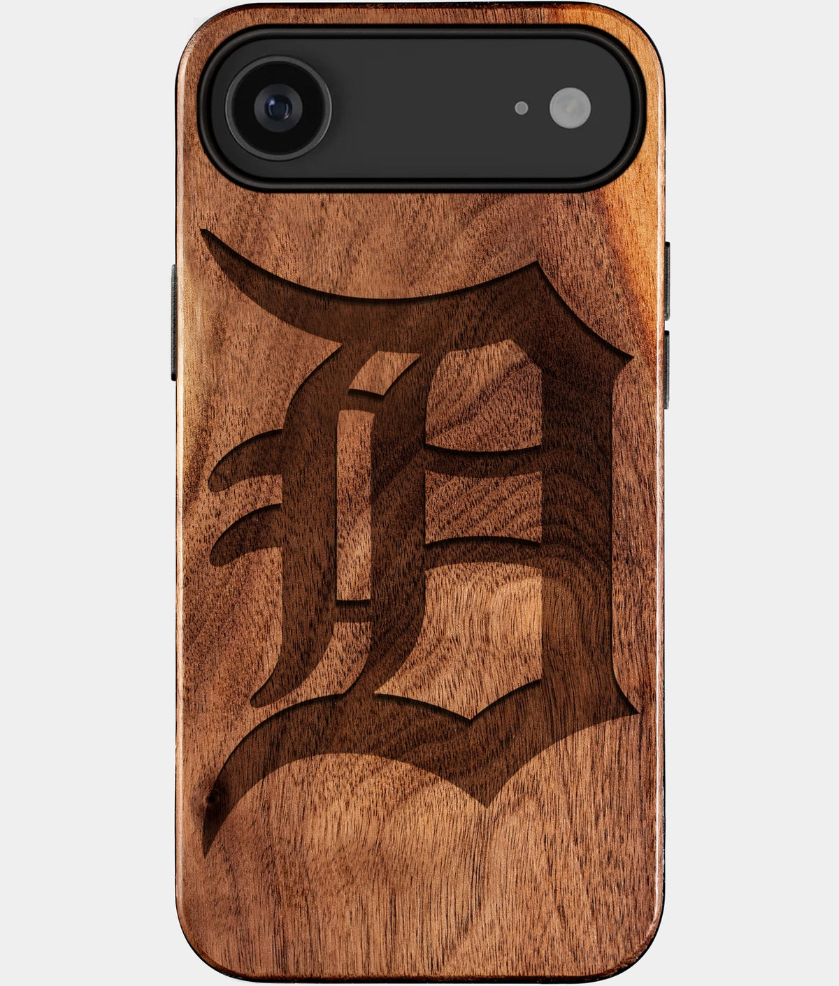 Eco-friendly Detroit Tigers iPhone 17 Air Case - Carved Wood Custom Detroit Tigers Gift For Him - Monogrammed Personalized iPhone 17 Air Cover By Aldergrove & Oak
