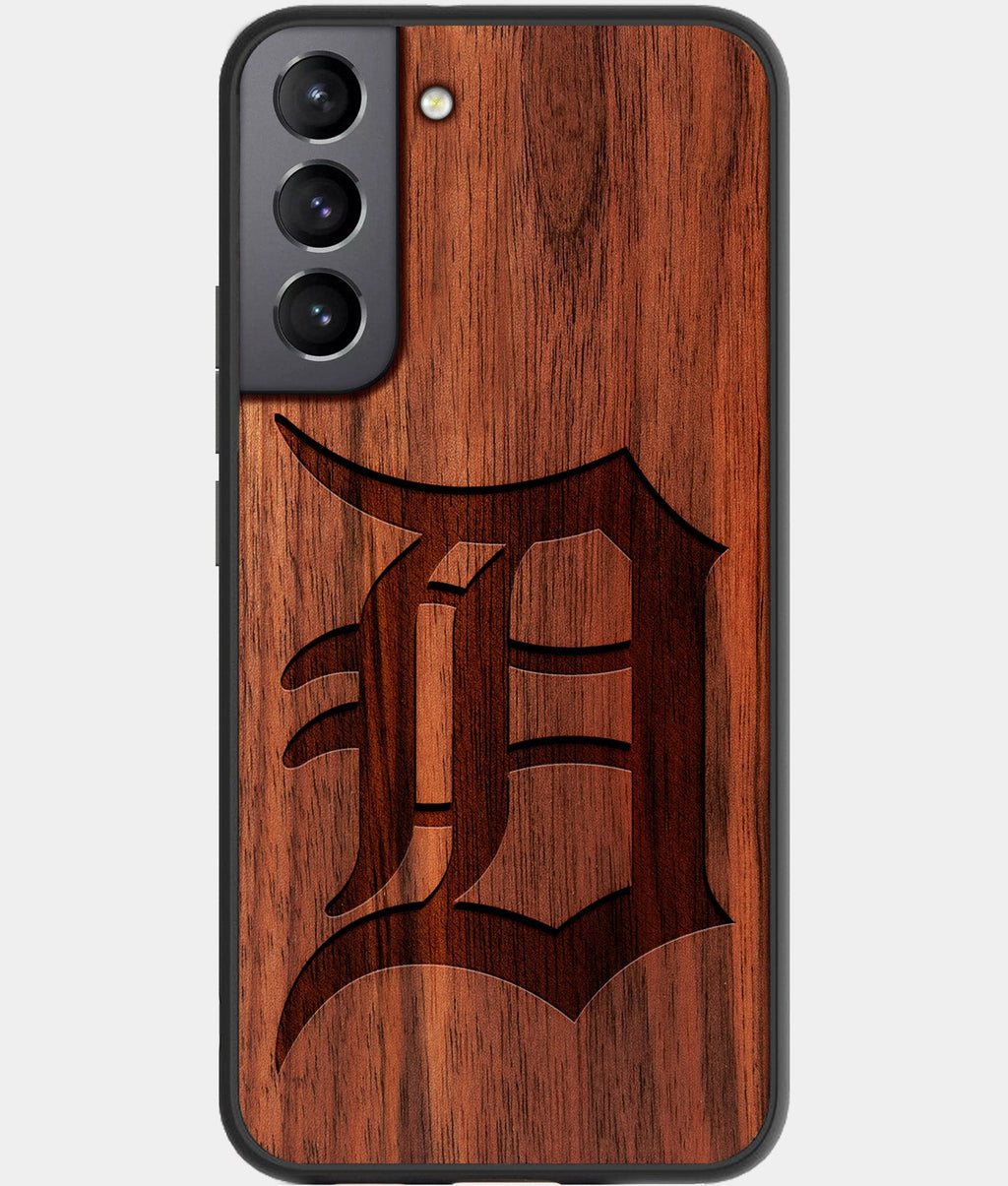 Best Wood Detroit Tigers Galaxy S23 Case - Custom Engraved Cover - Aldergrove & Oak