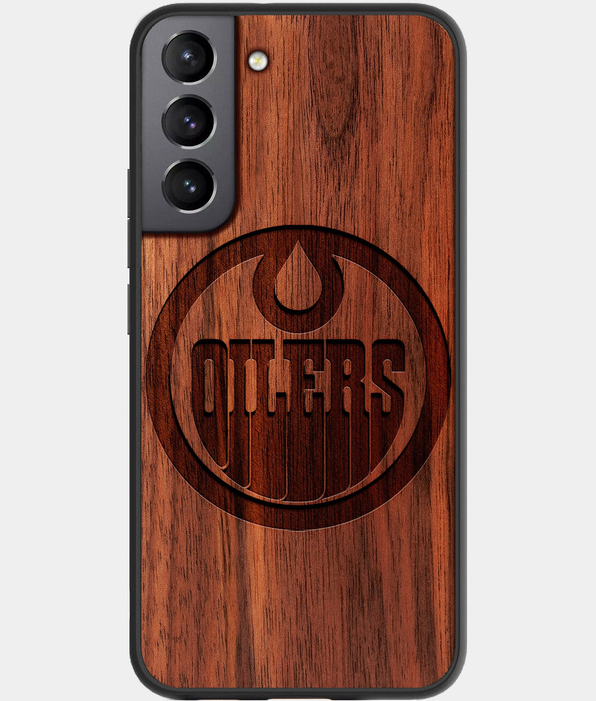 Best Wood Edmonton Oilers Galaxy S23 Case - Custom Engraved Cover - Aldergrove & Oak