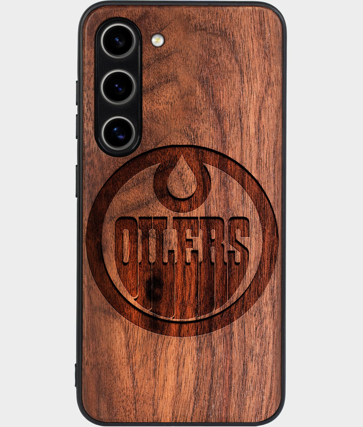 Best Wood Edmonton Oilers Samsung Galaxy S24 Case - Custom Engraved Cover - Aldergrove & Oak